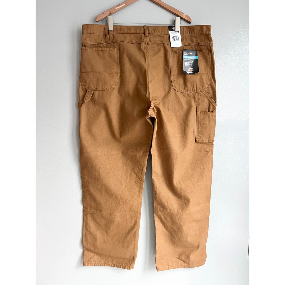 Dickies Mens Relaxed Fit Straight Leg Carpenter Jean Brown 48x32 NWT